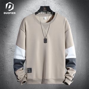 Mäns avslappnade tröjor harajuku lapptäcke 2022 Ny mode hane o-hals tröja hoodies hip hop streetwear märke topps 5xl l220730