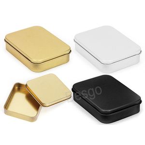 Wholesale metal bracelet with name resale online - Rectangle Metal Box Name Cards Credit Bank Storage Case Candy Playing Card Storage Boxes Bracelet Necklace Organizer Cases BH6255 TYJ