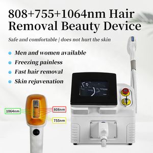 2022 Ny diodlaser 755 808 1064 Diode Laser Hårborttagningsmaskin Strong Power Smooth Away Vibe Hair Remover Fiber Laser Machine