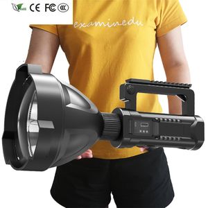 Neue 2000m LED wiederaufladbare Headsuchlicht Handheld Taschenlampe Arbeit Licht im Rampenlicht Flutling in der Batterie Laterne Yunmai eingebaut