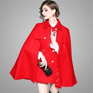 Spring Autumn Wool Coat Women's Fashion Long Suit Plus Size Female Winter Woolen Coa 201221