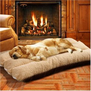 개를위한 Benepaw 두꺼운 애완 동물 침대 세탁 가능한 부드러운 중간 큰 큰 개 침대 집 이동식 겨울 따뜻한 작은 강아지 라운지 고급 LJ200918