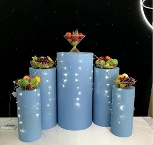 Candy Bars toptan satış-Metal Silindir Sütun Standı Raf Düğün Kek Çiçek El Sanatları Dekor Evlilik Partisi Olay için Düğün Kaide Sütunları Partisi Olay Malzemeleri Şeker Bar