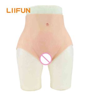 Calcinha de silicone realística para vagina realçador de quadril cueca falsa para travesti crossdresser transgênero drag queen masculino para feminino H220511