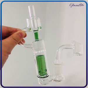 Kit narghilè da 5,9 pollici Bruciatore a nafta Bong Heady Recycler Percolatore a nido d'ape con gorgogliatore in vetro da 14 mm