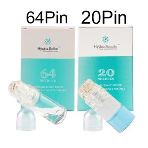 Hydra Roller 64 20pins Ce 0.25mm 0.5mm 1.0mm micro titanium microneedle stamp tube أداة الجلد