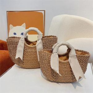 Женские соломенные деревянные сумки сумки для покупок плетения тканые бродячие льня