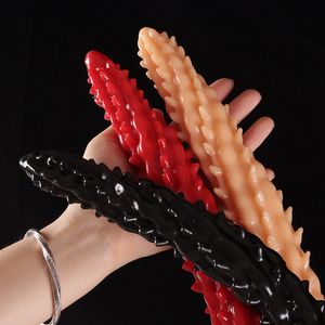 Weiche Gefälschte Penis Neue Spike Doppel Kopf Analdildo Lange Dildos Schwanz Lesben Vaginal Plug Flexible Für Frauen sexy Spielzeug