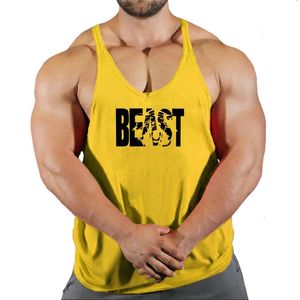 Vest Men S Singlets Gym Sports Shirt Man ärmlös tröja Stringer Beast Wear T -skjortor Susselkläder Topp 220613