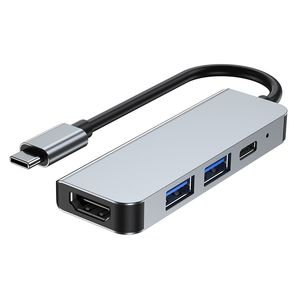 Multiort USB-C Hub к HDTV 4K PD Port 4 в 1 Dock Station Accessories Accessories Type-C Portable Splitter для ноутбука