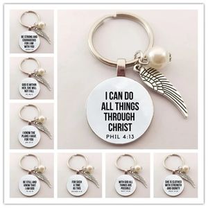 Bible Verse Key Chains Faith Keychain Scripture Quote Christian Jewelry For Friend Women Men Inspirational Gifts