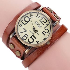 腕時計女性の時計ヴィンテージカウレザーブレスレットウォッチ男性腕時計レディースドレスクォーツリロジ2022 wristwatcheswristwatches