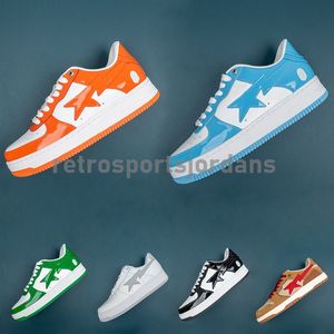 Mens Womens Hajimes Sorayamas x Bapestar Sk8s 신발 카모 개념 전용 배달 자주색 녹색 트레이너 스포츠 신발 런던