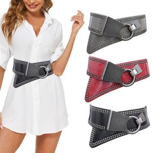 Belts Belt For Men Size 38 Women's Fashion Vintage Wide Waist Elastic Stretch With Interlock Buckle BeltBelts