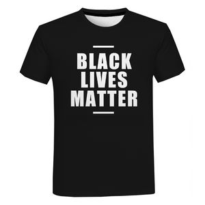 Black Lives Matter 3D Print Shert Men Women Fashion Streetwear Camiseta unissex Eu não consigo respirar George Floyd camiseta T200614