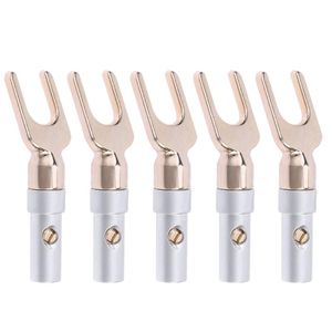 Other Lighting Accessories U Fork Type Spade Connector 1/2pcs Banana Plug Y Copper Head Speaker Adapter Screw Male PlugsOther