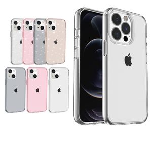 Capas de telefone fortes transparentes à prova de choque com glitter Terminator de luxo para iPhone 15 14 13 12 11 Pro Max XR XS 8 7 6 Plus