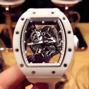 Richard's Watches Rakish Polso Meccanico Cool Tv Factory Rm055 Meccanica da uomo Personalità multifunzionale da uomo Quadrante grande in ceramica Nuovo stile di lusso