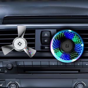 Led Car Fragrance Air Freshener Vent Clip Aromatherapy LED Atmosphere Lamp Decoration USB Charging Interior Car Accessories