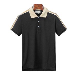 メンズポロスTシャツ最高品質の短袖の夏コットン刺繍高級Tシャツ新しいデザイナーポロシャツハイストリートティー