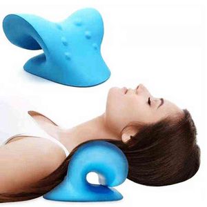 Neck Shoulder Stretcher Massage Pillow Relaxer Cervical Traction Device Massage Pillow for Pain Relief Cervical Spine Alignment 220507