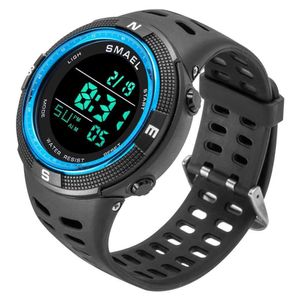 Sport Watches à prova d 'água LED de volta luz despertador Semana de relógio de relógio relógios relógios digitais para homens