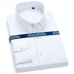 Mäns Casual T Shirts 2022 Män Ull Viskos Elastisk Non-strykning Rynka Free Business Solid Färg Slim Fit