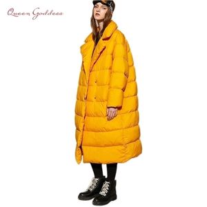 Listing Winter Women 90 White Duck Down Jacket SimpleThicken Parka caldo con cappuccio allentato Plus Size 7XL Outwear 201127