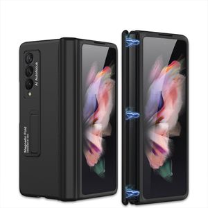 Magnetic Attraction Cases for Samsung Galaxy Z Fold 2 Fold 3 5G Case Hinge Stand Inclusive Protection Cover