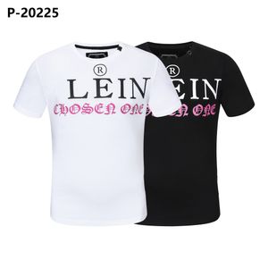 PP Fashion Men's Designer slim fit Casual tee rhinestone Short Sleeve Round Neck shirt tee Skulls Print Tops Streetwear collar Polos M-xxxL P20225