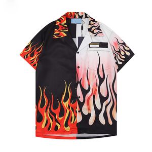 مصمم الرجال اللباس قمصان مجموعة الصيف عارضة المطبوعة قميص هاواي أوم قصيرة الذكور الطباعة اللباس البدلة مجموعات زائد الحجم M-3XL