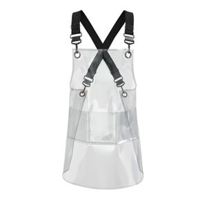 Förkläden Fashion Clear Transparent Custom Color House Accessories Waterproof Kitchen Hair Salon Washable TPU Man Women's Apron 282m