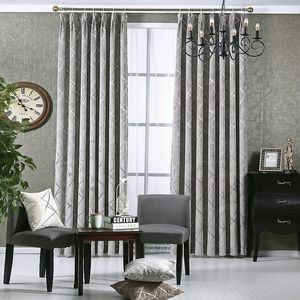 Stil Windows-Vorhang für Wohnzimmer Schlafzimmer el Gold Chenille Jacquard Blumen Vorhänge Blackout nach Maß W220421