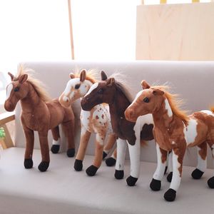 30-60cm Simulation Horse Plush Toys Cute Staffed Animal Zebra Doll Soft Realistic Horse Toy Kids Birthday Gift Home Decoration 402 H1