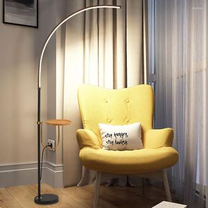 Zemin lambaları Nordic Arch Lambası Minimalist Led Standlar Işık Oturma Odası Siyah/Beyaz Alüminyum Dekorasyon Okuma Lamba Filosu