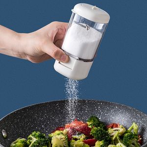 2pcs/set Metering Push Type Seasoning Bottle Rotary Sealed Household Kitchen Salt Monosodium Glutamate Seasoning Jar New