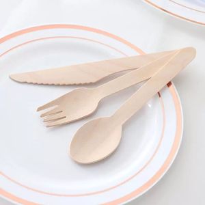 Sublimation 100Pcs Mini Ice Cream Spoon Wooden Disposable Wood Dessert Scoop Western Wedding Party Tableware Kitchen Accessories Tool
