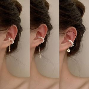 Clip-on Schraube Zurück Natürliche Süßwasser Perle Ohrringe Frauen Mode Vintage Barock Quaste Ohr Knochen Clip Süße Tropfen SchmuckClip-on