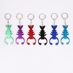 Creative Lobster Metal Bottle Opener With Keyring Keychain Promotional Gift Beer Beverage Bottle-Opener SN4368