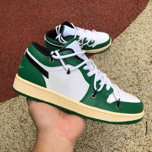 New 1 Low Chicago 1s mens womens Basketball Shoes 553560-129 white green ourdoor sneakers