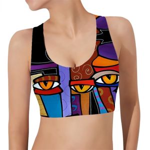Women Sports Vest Polynesia Abstract Art 3D Pattern Sleeveless Tank Tops Casual Yoga Running Women Gym Fitness Tops W220616