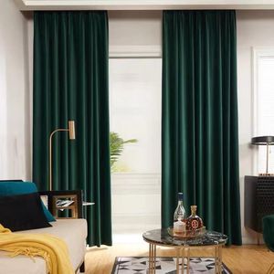 Perde Drapes Nordic Mink Perde Oturma Odası Yatak Odası Kadife Pencere Işık Lüks Gölgelendirme Düz Renk Modern Minimalist Ve