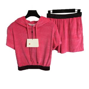 Short Sleeve Yoga Outfit Women Solid Color Tracksuit Spring Summer Designer Tracksuits Elastic Waist Sports Shorts
