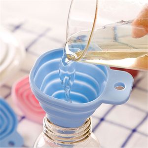 TPR Collapsible Funnel Small Hopper Refilling Utensil Cooking Tool Dishwasher Enabled Liquid Oil Kitchen Gadgets BPA-free