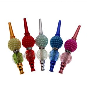 Colorful metal Hookah Mouthpiece Skull Mouth Tips Smoking Accessories Tool Pendant Arab Shisha Filter Inlaid Jewelry Diamond pipe