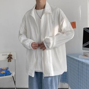 Wholesale weight jacket for sale - Group buy Men s Jackets White Light Weight Coats Bomber Jacket Sun Protection Windbreaker Harajuku Breathable Korean InsMen s
