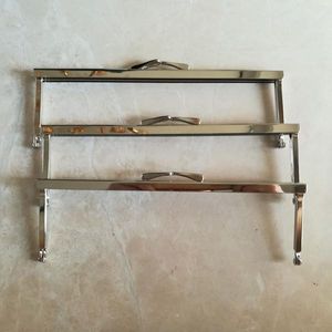 Zubehör für Taschenteile, 60 % Rabatt auf China Factory, DIY-Griff, Geldbörsenaufhänger, Metallrahmen, rechteckig, 20,3 x 6,3 cm, Nickel, FH08M-NL, 30 Stück Fr