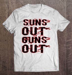 Suns Out Guns Out Egzersiz Komik Spor Salonu Muscle Egzersiz Sunsout Tank Top T-Shirt Gömlek Boş Pamuk Gömlek Spor Tişörtleri Özel 220607
