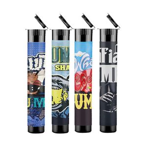 4 flavors pre roll plastic tube packaging joke up moonrock sticker labels