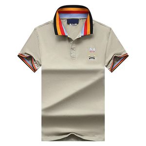 Herr t-shirts Summer Mens Polo Shirt Rabbit Print Short Sleeve Par Tee Cotton T-Shirt 4 Color 3XL